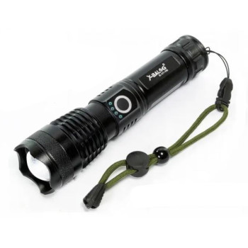 Επαναφορτιζόμενος Φακός LED Αλουμινίου Λευκού Φωτισμού X-Balog BL-601-P90 – Χρώμα: Μαύρο