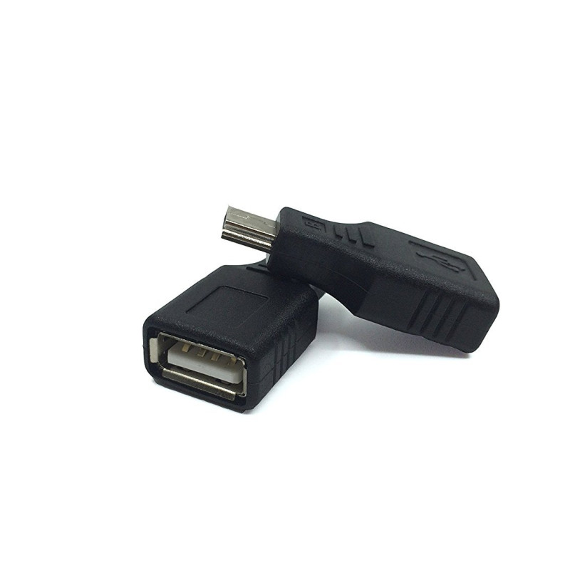 Αντάπτορας USB-A Female σε Mini USB Male - Χρώμα: Μαύρο