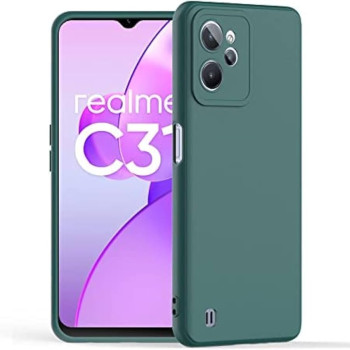 Θήκη Πλάτης Σιλικόνης Soft για Realme C31 - Χρώμα: Σκούρο Πράσινο