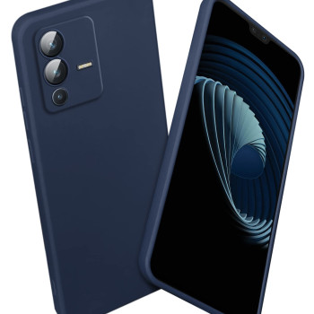 Θήκη Πλάτης Σιλικόνης Soft για Vivo V23 5G - Χρώμα: Σκούρο Μπλέ