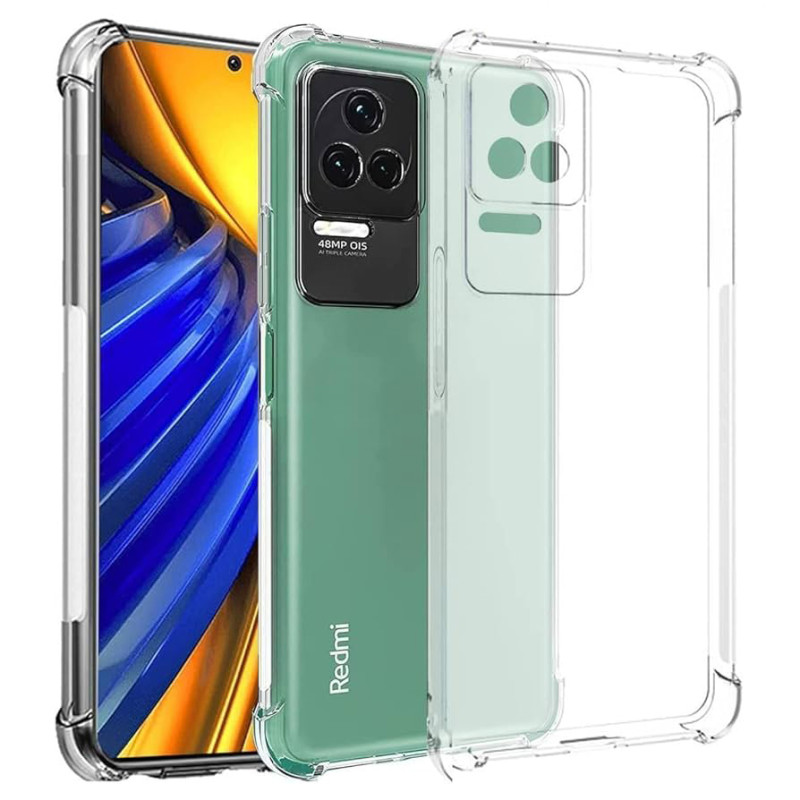 Θήκη Πλάτης Σιλικόνης Anti Shock για Xiaomi Poco F4 5G - Χρώμα: Διάφανο
