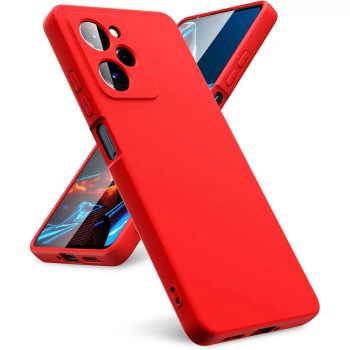 Θήκη Πλάτης Σιλικόνης Soft για Xiaomi Poco X5 Pro - Χρώμα: Κόκκινο