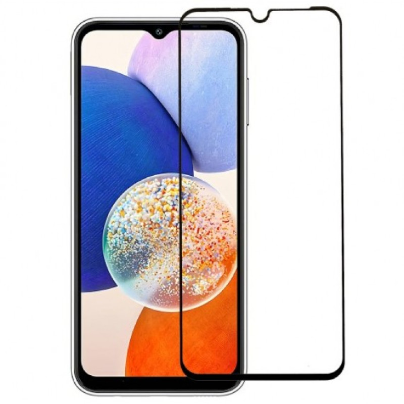 Full Cover Full Glue Tζαμάκι Προστασίας Οθόνης για Samsung Galaxy A14 - Χρώμα: Μαύρο Full Cover Full Glue Tζαμάκι Προστασίας Οθόνης για Samsung Galaxy A14 - Χρώμα: Μαύρο