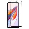 Full Cover Full Glue Tζαμάκι Προστασίας Οθόνης για Xiaomi Redmi 10C / 12C - Χρώμα: Μαύρο