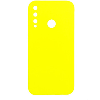 Θήκη Πλάτης Σιλικόνης Απλή με Προστασία Κάμερας για Huawei P40 Lite E - Χρώμα: Κίτρινο