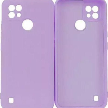 Θήκη Πλάτης Σιλικόνης Απλή για Realme C21 - Χρώμα: Λιλά