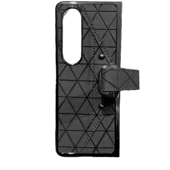 360 Full Cover S2 Πλαστική Ανθεκτική Θήκη Δερματίνη Σετ με Τζαμάκι για  Samsung Galaxy Z Fold 3 Χρώμα: Μαύρο