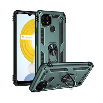 Σκληρή Θήκη Πλάτης Armor με Βάση Στήριξης για Realme C21 - Χρώμα: Πράσινο