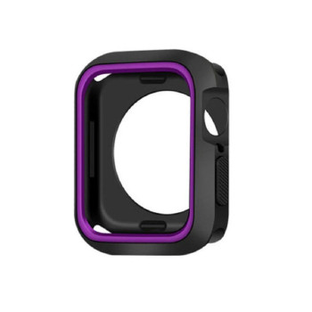 Θήκη Σιλικόνης για Smart Watch Apple 41mm - Χρώμα: Μαύρο/Μώβ Θήκη Σιλικόνης για Smart Watch Apple 41mm - Χρώμα: Μαύρο/Μώβ