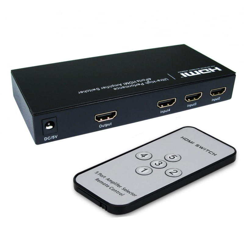HDMI 1.4 Switch Full HD 1080p 5 Θύρες Μαύρο