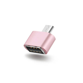 Μετατροπέας Micro USB σε USB OTG Adapter - Χρώμα: Ροζ Χρυσό