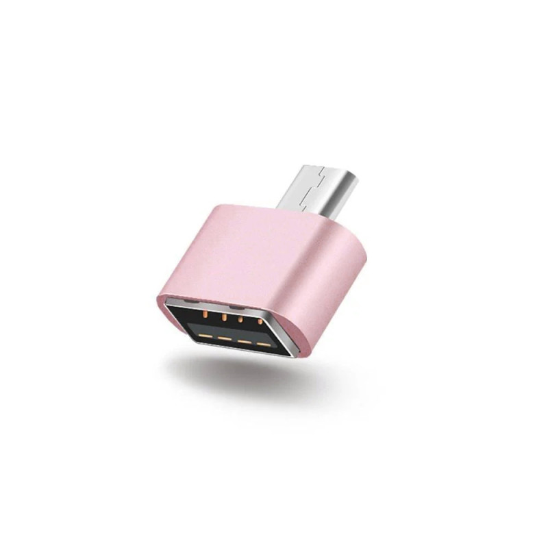 Μετατροπέας Micro USB σε USB OTG Adapter - Χρώμα: Ροζ Χρυσό