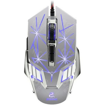 JEQANG JM-580 Ενσύρματο Gaming Ποντίκι - Χρώμα: Ασημί