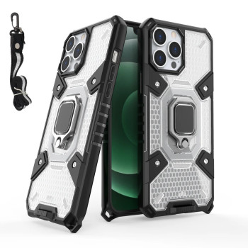 Θήκη Πλάτης Heavy Duty με Ring Holder & Λουράκι για Apple iPhone 11 - Χρώμα: Διάφανο Θήκη Πλάτης Heavy Duty με Ring Holder & Λουράκι για Apple iPhone 11 - Χρώμα: Διάφανο