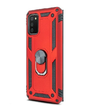 Σκληρή Θήκη Πλάτης Armor με Βάση Στήριξης για Samsung Galaxy A03S - Χρώμα: Κόκκινο Σκληρή Θήκη Πλάτης Armor με Βάση Στήριξης για Samsung Galaxy A03S - Χρώμα: Κόκκινο