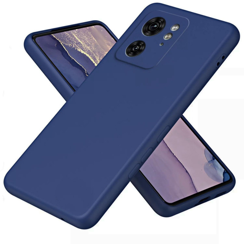 Θήκη Πλάτης Σιλικόνης Soft για Motorola Edge 40 - Χρώμα: Σκούρο Μπλε