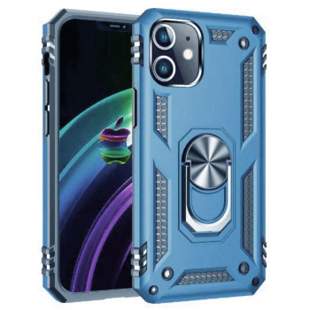 Σκληρή Θήκη Πλάτης Armor με Βάση Στήριξης για iPhone 12 Mini - Χρώμα: Γαλάζιο