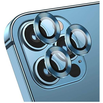 Full Glue Tζαμάκι Προστασίας Πίσω Κάμερας με Μεταλλικό Πλαίσιο για Apple iPhone 16 / 16 Plus - Χρώμα: Απαλό Μπλε