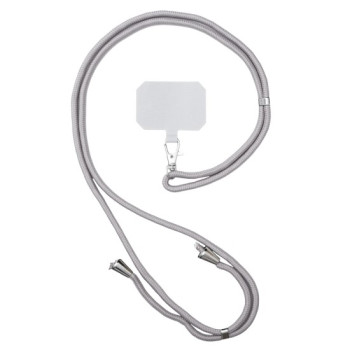 Λουράκι/ Μπρελόκ Λαιμού με αποσπώμενη άκρη για κινητό - Χρώμα: Γκρι Λουράκι/ Μπρελόκ Λαιμού με αποσπώμενη άκρη για κινητό - Χρώμα: Γκρι