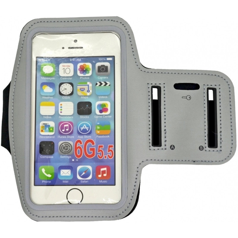 Universal Θήκη Μπράτσου για Κινητά 5.5" - Χρώμα: Γκρι