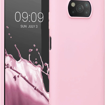 Θήκη Πλάτης Σιλικόνης Απλή για Xiaomi Poco X3 - Χρώμα: Απαλό Ρόζ