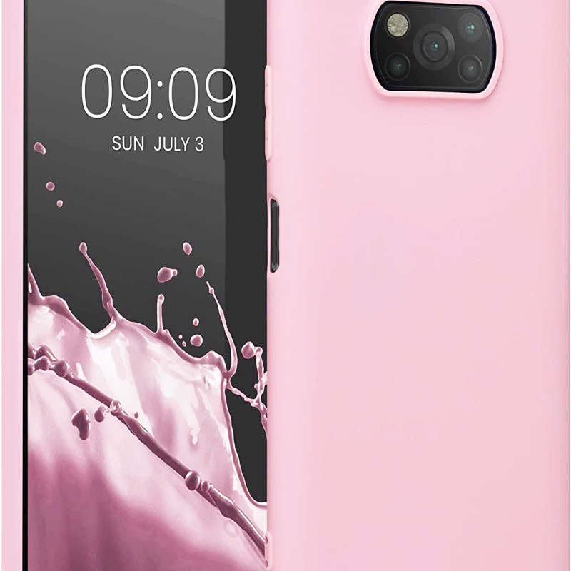 Θήκη Πλάτης Σιλικόνης Απλή για Xiaomi Poco X3 - Χρώμα: Απαλό Ρόζ