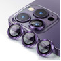 Full Glue Tζαμάκι Προστασίας Πίσω Κάμερας με Μεταλλικό Πλαίσιο για Apple iPhone 14/14 Plus - Χρώμα: Λιλά