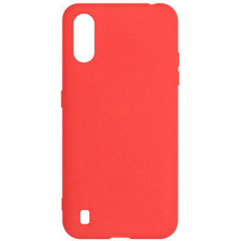 Θήκη Πλάτης Σιλικόνης Απλή για Samsung Galaxy A01 - Χρώμα: Κόκκινο