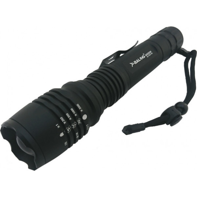 Επαναφορτιζόμενος Φακός BAILONG BL-P08-P50 21CM - Χρώμα: Μαύρο