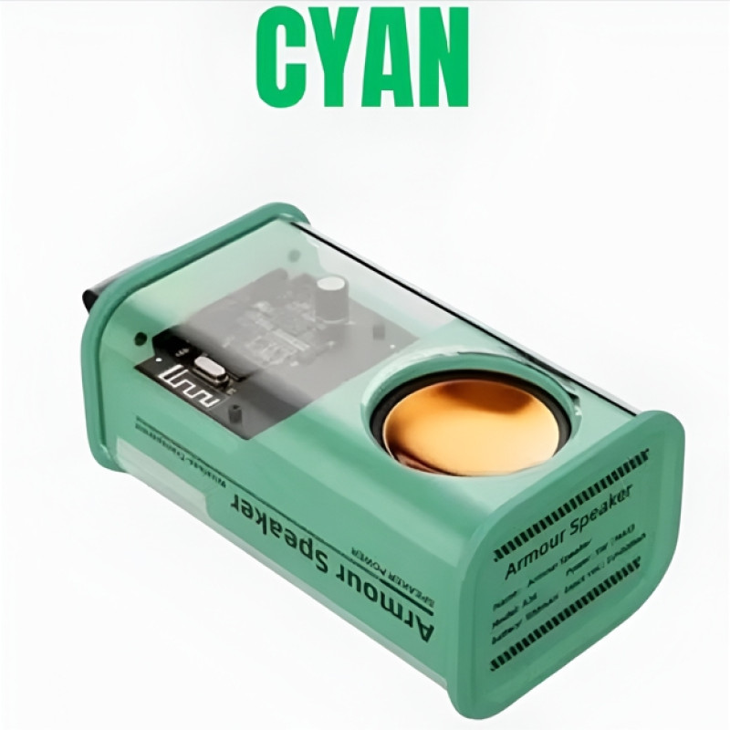 YESPLUS YS-704 Cyberpunk Διαφανές Ασύρματο Bluetooth Ηχείο LED TWS - Χρώμα: Πράσινο