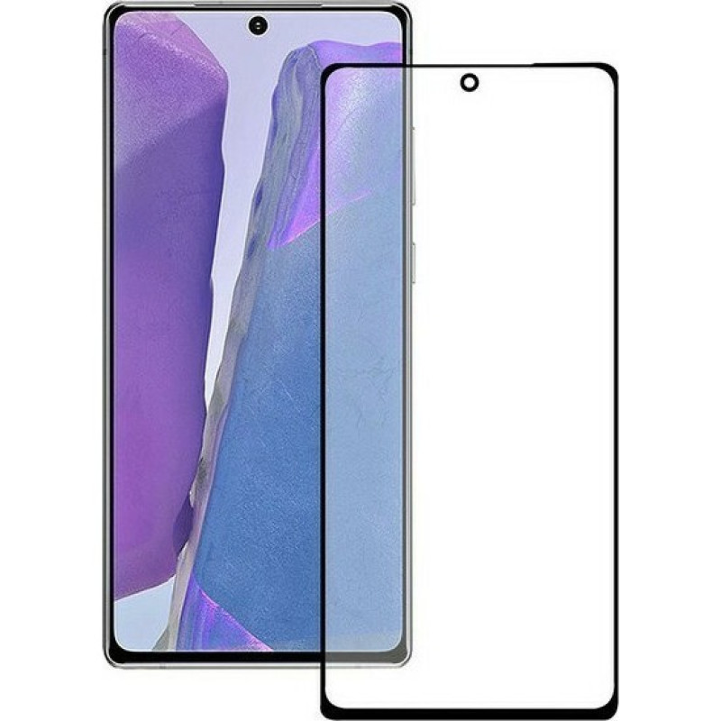 Full Cover Full Glue Tζαμάκι Προστασίας Οθόνης για Samsung Galaxy Note 20 Ultra - Χρώμα: Μαύρο
