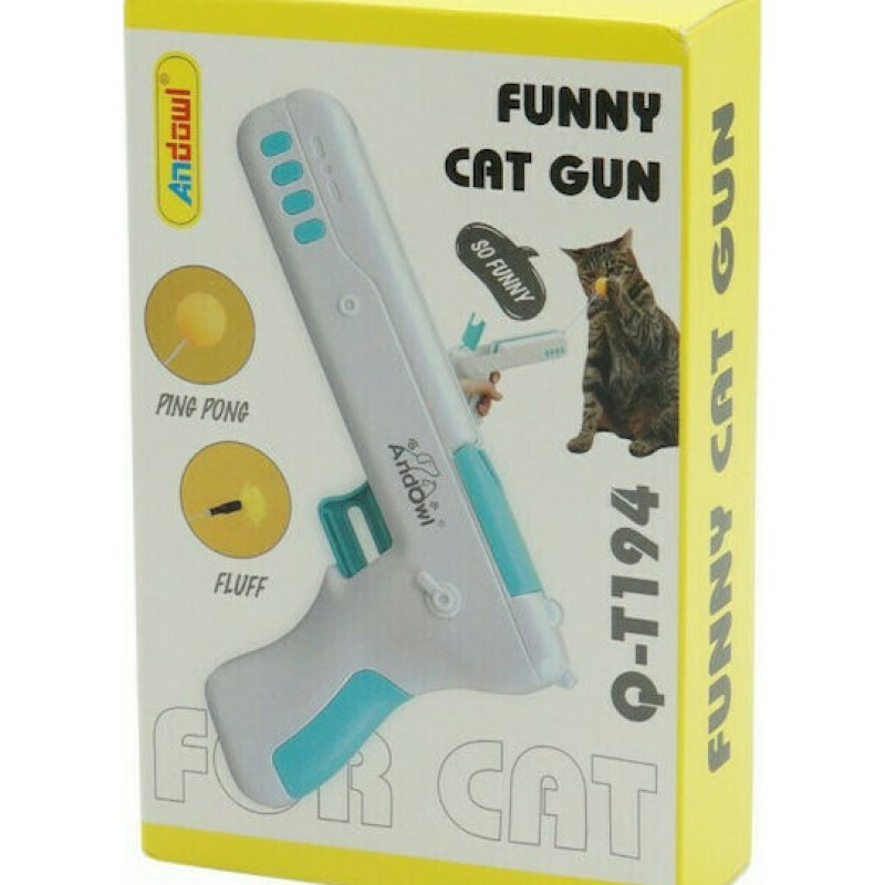 Andowl Q-T194 Παιχνίδι Γάτας Rebound Cat Gun - Χρώμα: Γαλάζιο