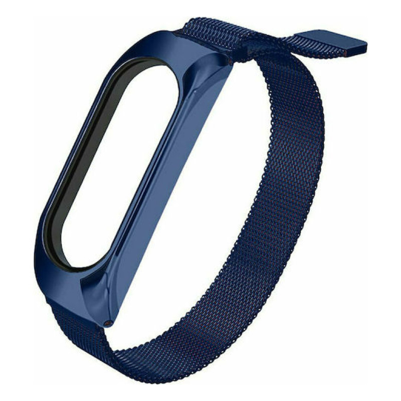 Μεταλλικό Λουράκι για Xiaomi Mi Band 3/Mi Smart Band 4 - Χρώμα: Μπλέ