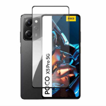 Full Cover Full Glue Tζαμάκι Προστασίας Οθόνης για Xiaomi Poco X5 Pro - Χρώμα: Μαύρο