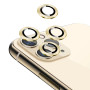 Full Glue Tζαμάκι Προστασίας Πίσω Κάμερας με Μεταλλικό Πλαίσιο για Apple iPhone 11 Pro/11 Pro Max/12 Pro - Χρώμα: Ρόζ Χρυσό