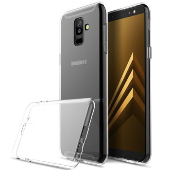 Θήκη Πλάτης Σιλικόνης Απλή για Samsung Galaxy A6 Plus - Χρώμα: Διάφανο