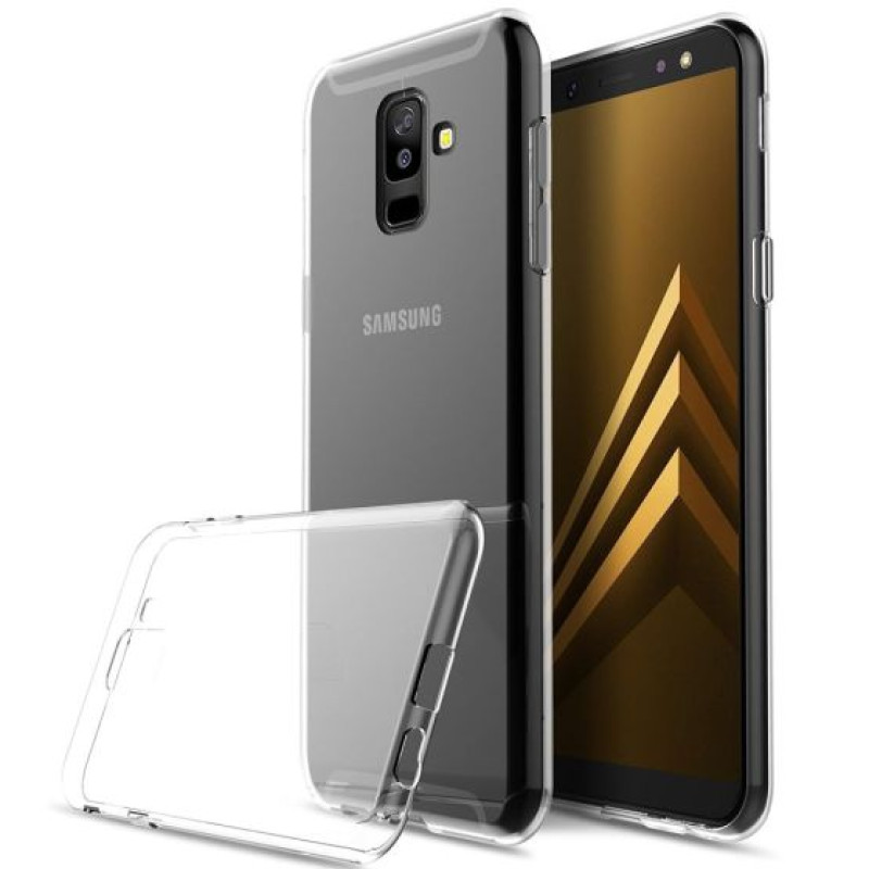 Θήκη Πλάτης Σιλικόνης Απλή για Samsung Galaxy A6 Plus - Χρώμα: Διάφανο