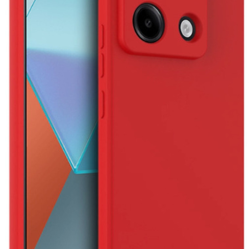 Θήκη Πλάτης Σιλικόνης Soft για Xiaomi Redmi Note 13 5G - Χρώμα: Κόκκινο