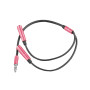 QIHANG QH-M150 Καλώδιο Μετατροπής Αρσενικό 3.5mm Jack σε Διπλό Θηλυκό (Μικρόφωνο & Ακουστικά) Stereo Jack - Χρώμα: Μαύρο