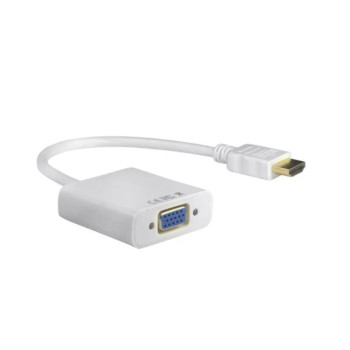 Καλώδιο HDMI σε VGA Adapter (Male) to Jack 3.5mm (Male) - Χρώμα: Άσπρο