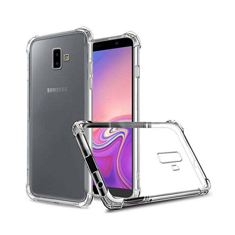 Θήκη Πλάτης Σιλικόνης Anti Shock για Samsung Galaxy J6 Plus J610F - Χρώμα: Διάφανο