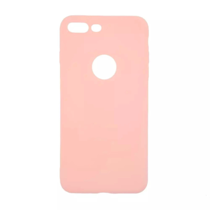 Θήκη Πλάτης Σιλικόνης Απλή για Apple iPhone 7 Plus/8 Plus - Χρώμα: Ρόζ