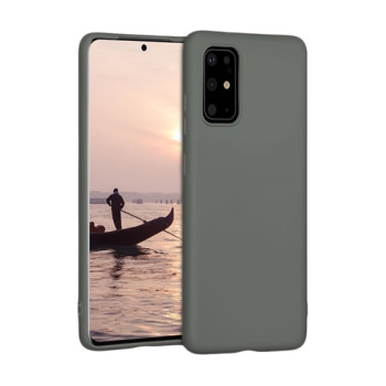 Θήκη Πλάτης Σιλικόνης Απλή για Samsung Galaxy S20 - Χρώμα: Σκούρο Γκρί