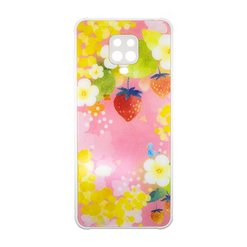 Θήκη Πλάτης Πλαστική με Σχέδιο για Xiaomi Redmi Note 9S / 9 Pro - Χρώμα: Ρόζ με Φραουλίτσες Θήκη Πλάτης Πλαστική με Σχέδιο για Xiaomi Redmi Note 9S / 9 Pro - Χρώμα: Ρόζ με Φραουλίτσες
