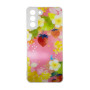 Θήκη Πλάτης Πλαστική με Σχέδια για Samsung Galaxy S21 Plus - Χρώμα: Ροζ με με Φραουλίτσες