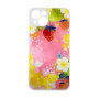 Θήκη Πλάτης Πλαστική με Σχέδια για iPhone 13 - Χρώμα: Ροζ με Φραουλίτσες