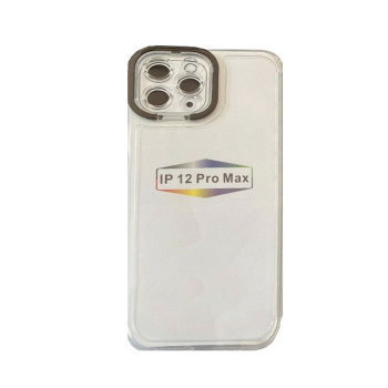 Θήκη Σιλικόνης Fashion Candy με Μαύρο Πλαίσιο Κάμερας για Apple iPhone 12 Pro Max Χρώμα: Μαύρο