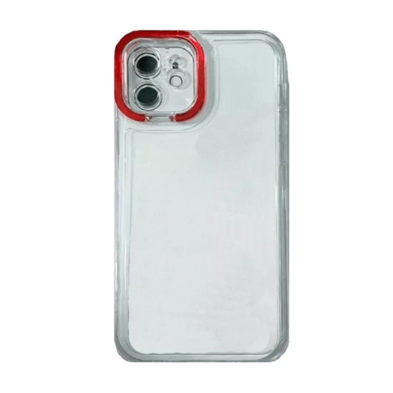 Θήκη Σιλικόνης Fashion Candy με Κόκκινο Πλαίσιο Κάμερας για Apple iPhone 11 Pro - Χρώμα: Κόκκινο