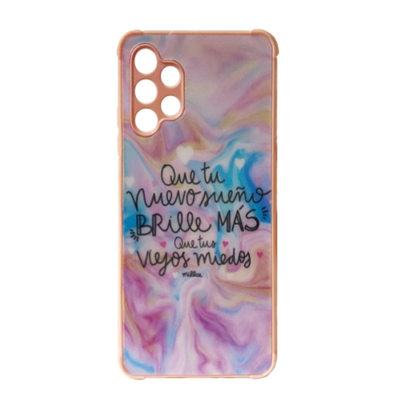 Θήκη Πλάτης Πλαστική με Σχέδια για Samsung Galaxy A32 4G - Χρώμα: Πολύχρωμο Ροζ