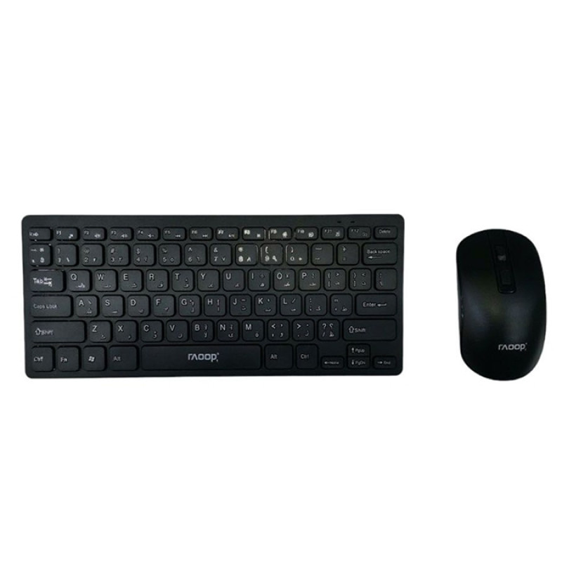 RAOOP MK666 Ασύρματο Πληκτρολόγιο & Ποντίκι / Wireless Keyboard & Mouse Combo - Χρώμα: Μαύρο